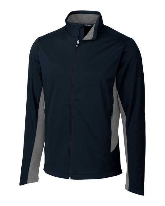 Cutter & Buck Navigate Softshell Full Zip Jacket Black - Hajjar's Big & Tall Mens Clothing