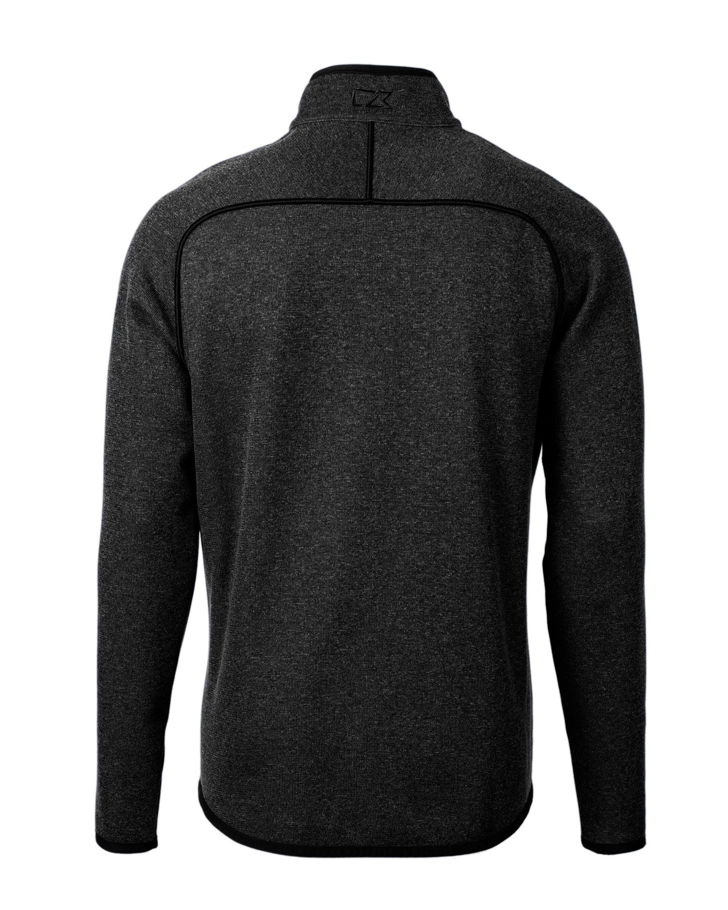 Cutter & Buck Mainsail Sweater-Knit Full Zip Jacket Charcoal Heather - Hajjar's Big & Tall Mens Clothing