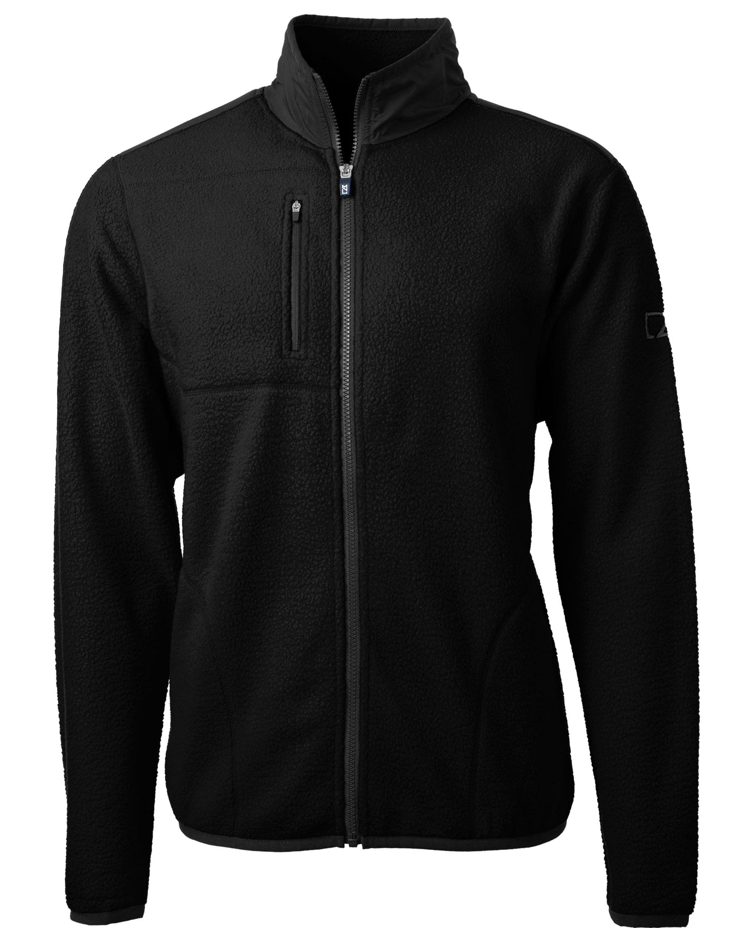 Cutter & Buck Cascade Eco Sherpa Fleece Jacket Black - Hajjar's Big & Tall Mens Clothing