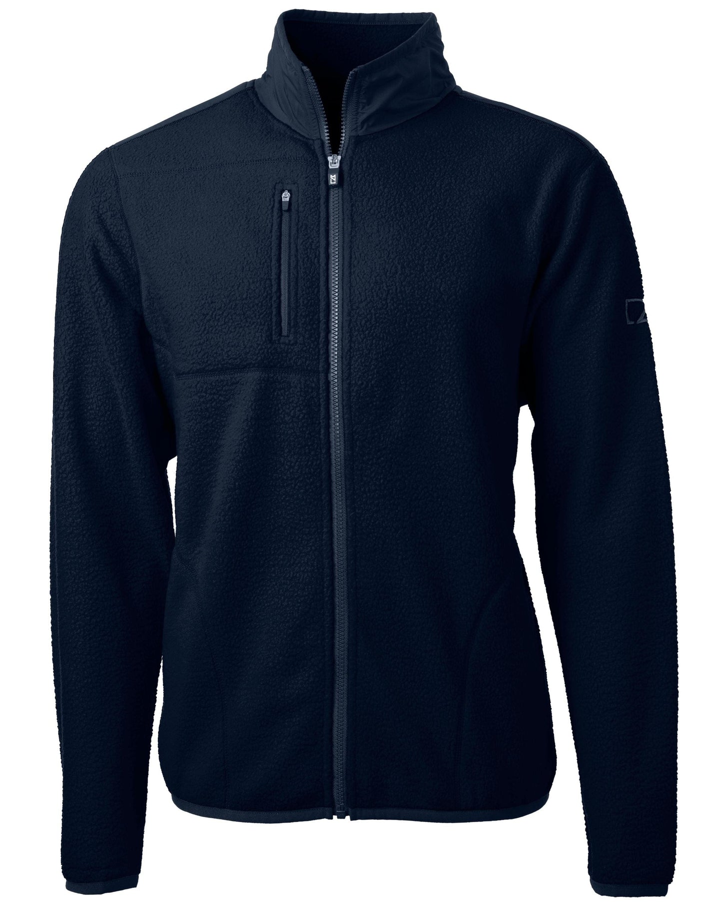 Cutter & Buck Cascade Eco Sherpa Fleece Jacket Navy Blue - Hajjar's Big & Tall Mens Clothing