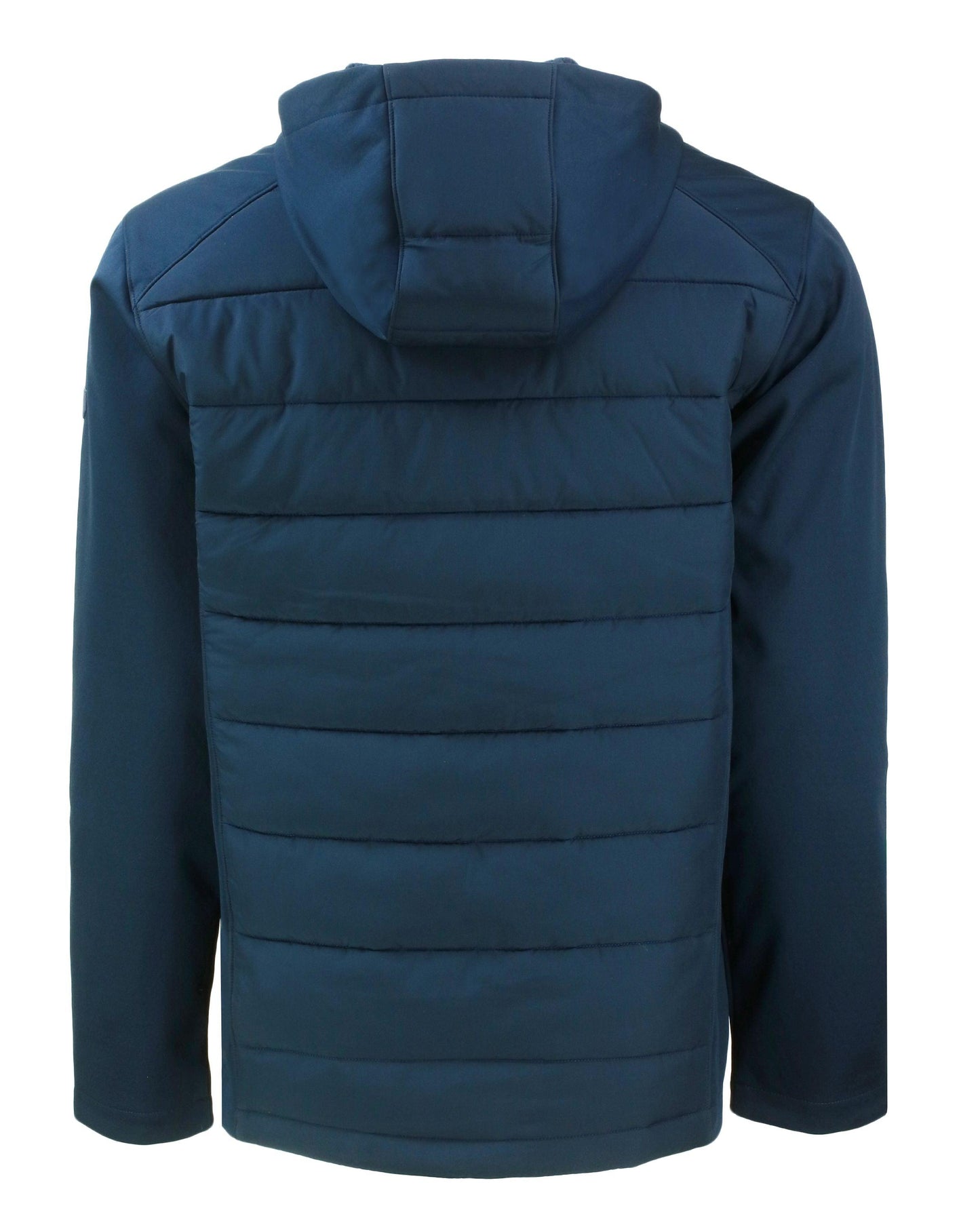 Cutter & Buck Evoke Hybrid Eco Softshell Recycled Full Zip Hooded Jacket Navy Blue