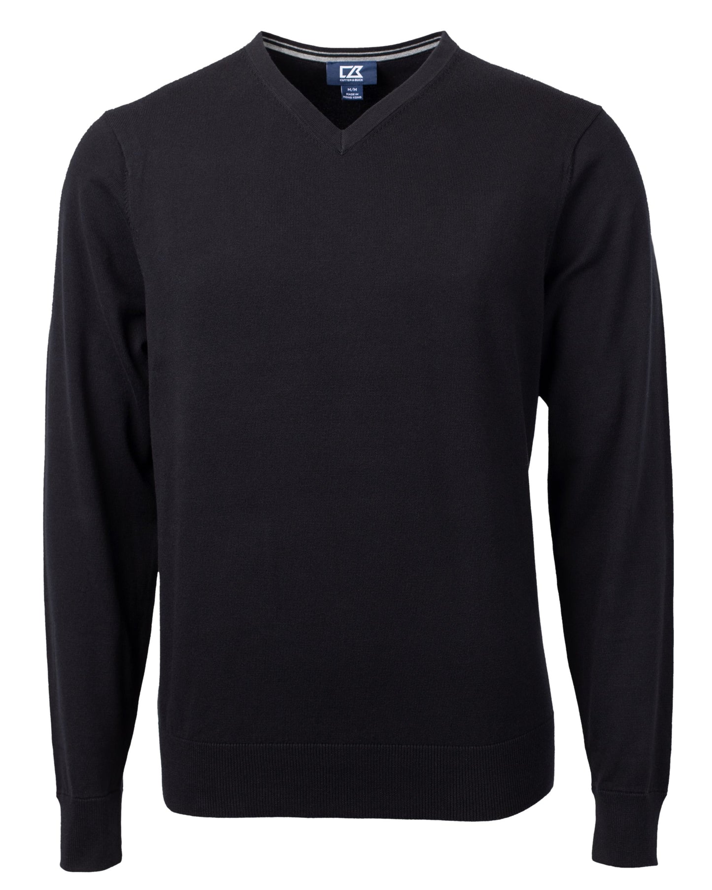 Cutter & Buck Lakemont Tri-Blend V-Neck Pullover Sweater Black
