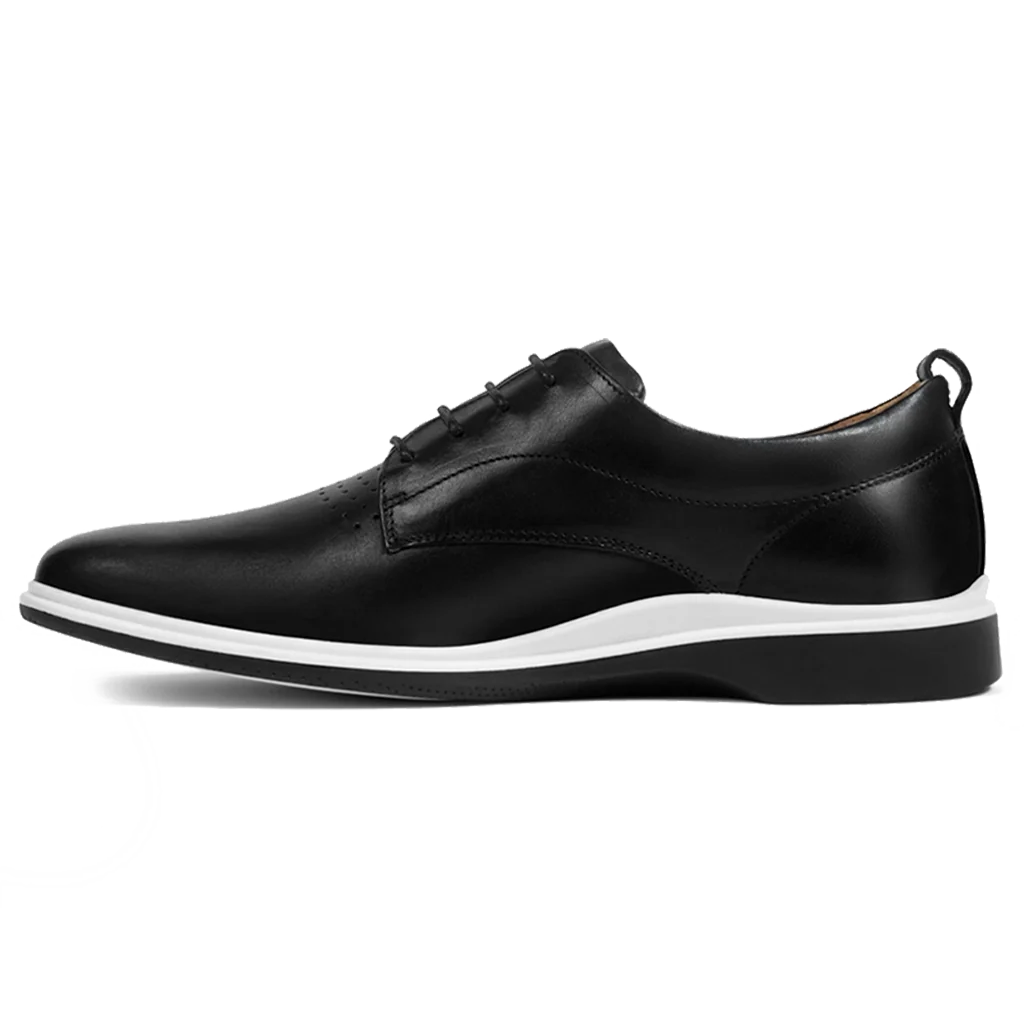 Amberjack The Original Dress Shoe Black with White Trim