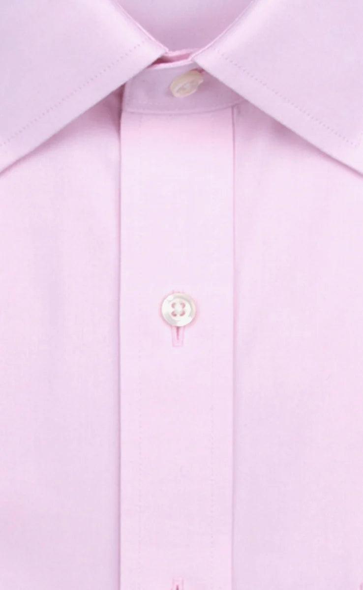 Wilkes and Riley Spread Collar Non-Iron Pinpoint Oxford Dress Shirt Pink Solid - Hajjar's Big & Tall Mens Clothing