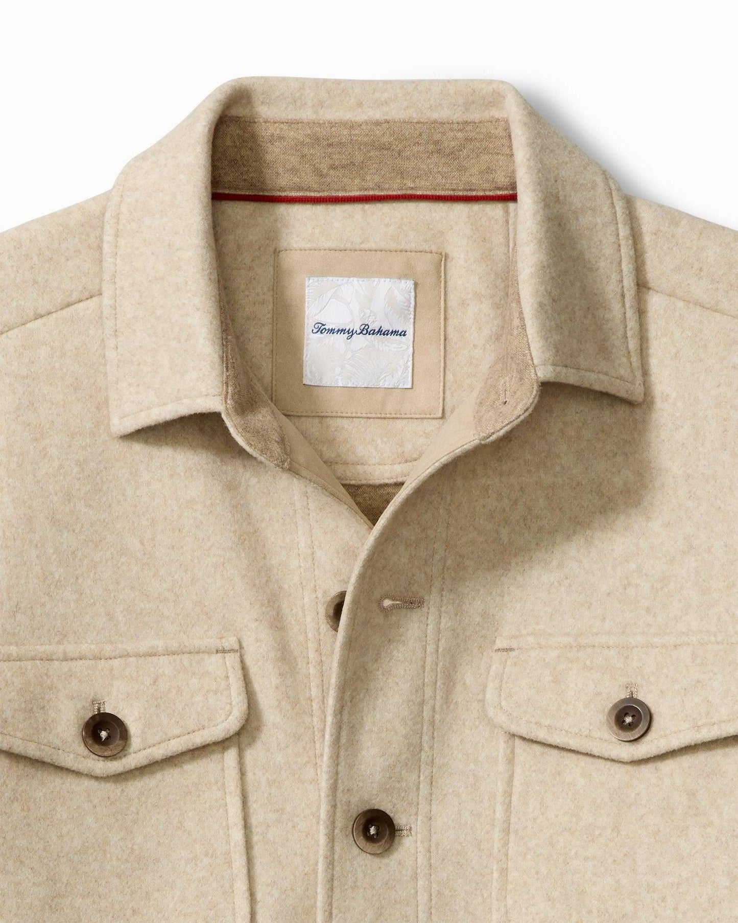 Tommy Bahama Silver Lake CPO Shirt Jacket Twill Heather - Hajjar's Big & Tall Mens Clothing