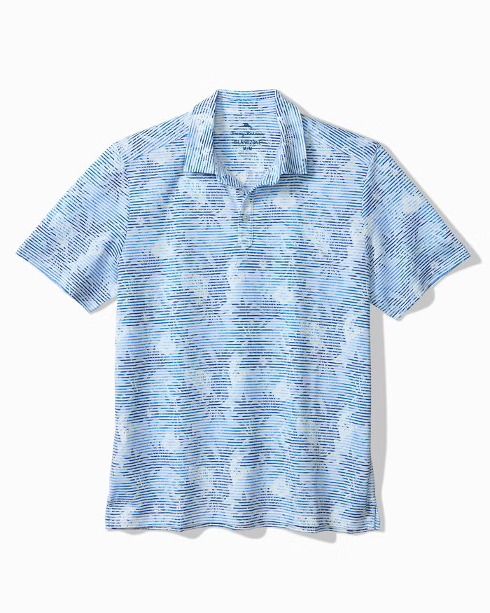 Tommy Bahama Costa Wave Palm Azul IslandZone® Polo in Blue Vault