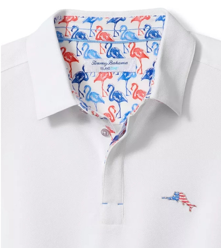 Tommy Bahama Flamingo Mingle Five O'clock Polo