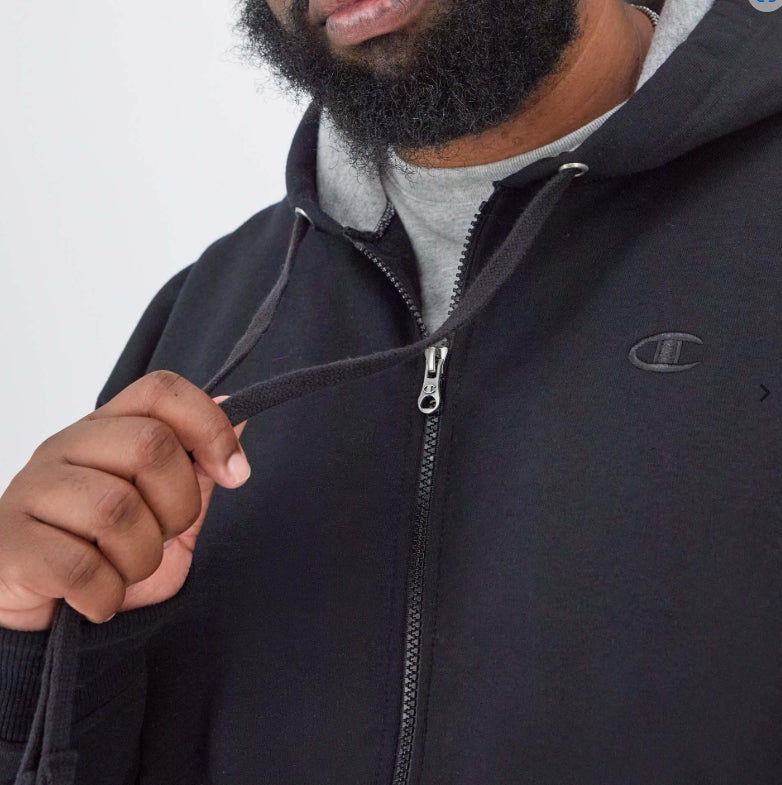Champion Powerblend Fleece Full Zip Hoodie Black