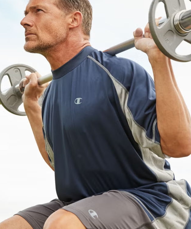 Champion Colorblock Vapor® Performance Tee Black Navy