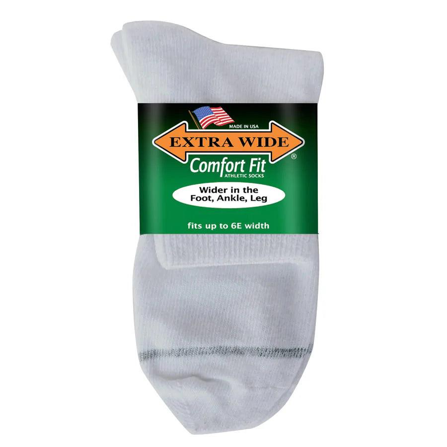 Extra Wide Comfort Athletic Quarter Sock - Hajjar's Big & Tall Mens Clothing