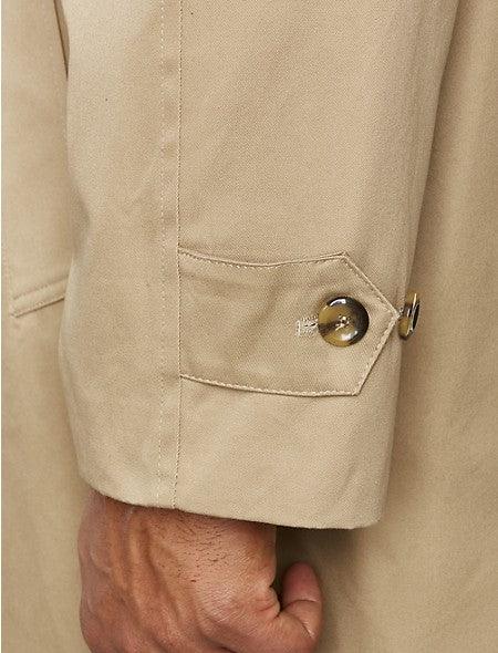 Jean Paul Germain All Weather Buster Trenchcoat Khaki - Hajjar's Big & Tall Mens Clothing
