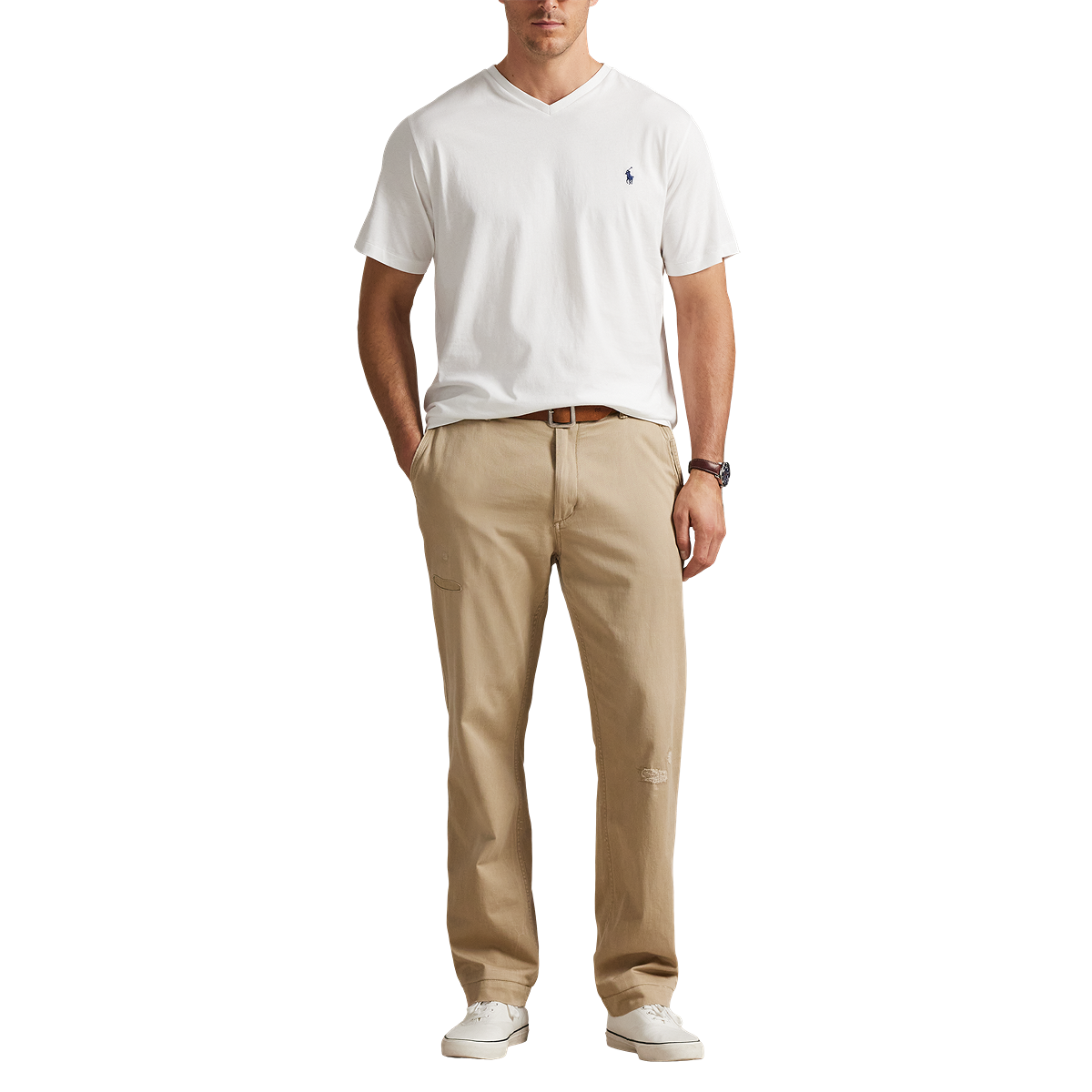 Polo Ralph Lauren Jersey V-Neck T-Shirt White