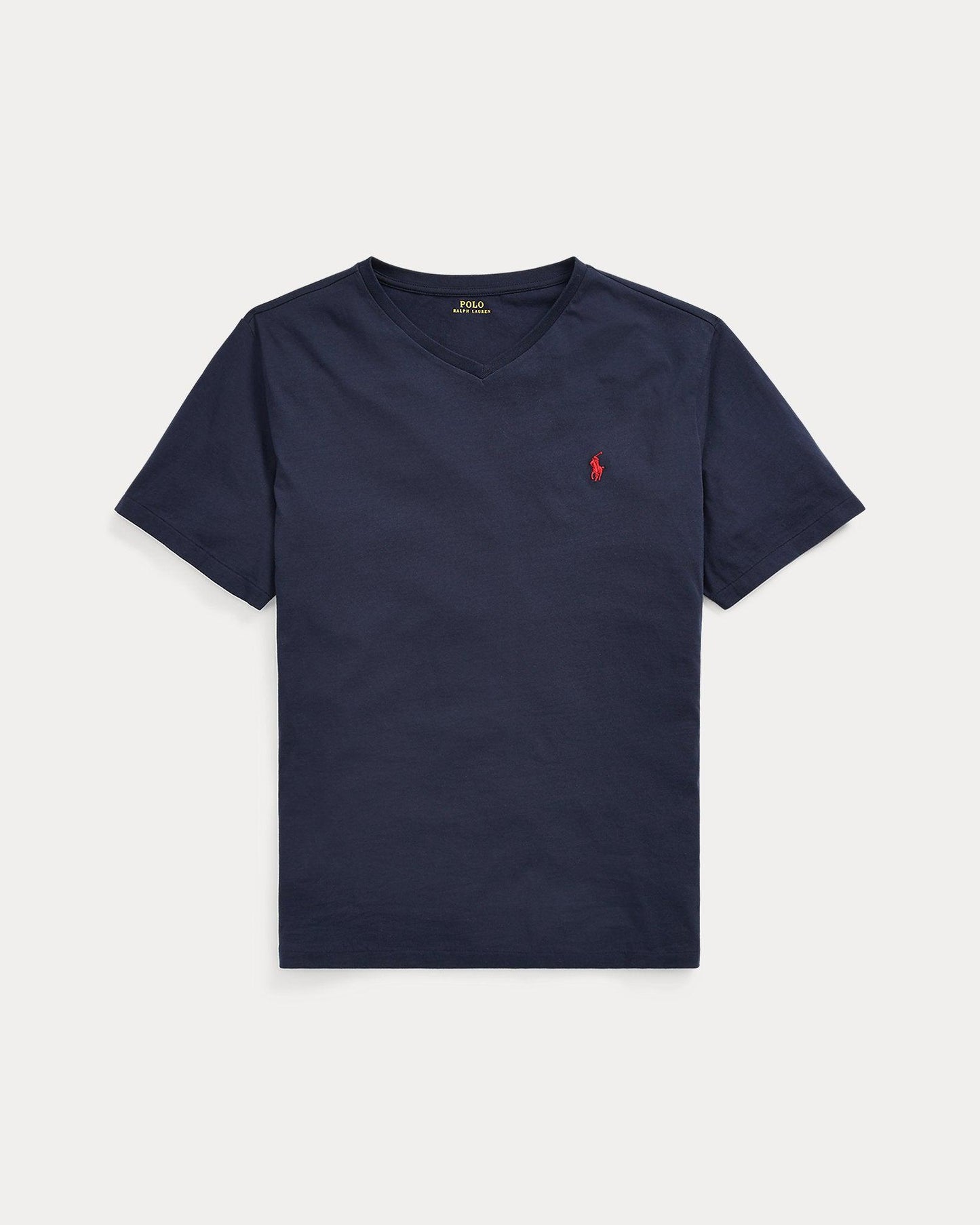 Polo Ralph Lauren Jersey V-Neck T-Shirt Navy - Hajjar's Big & Tall Mens Clothing