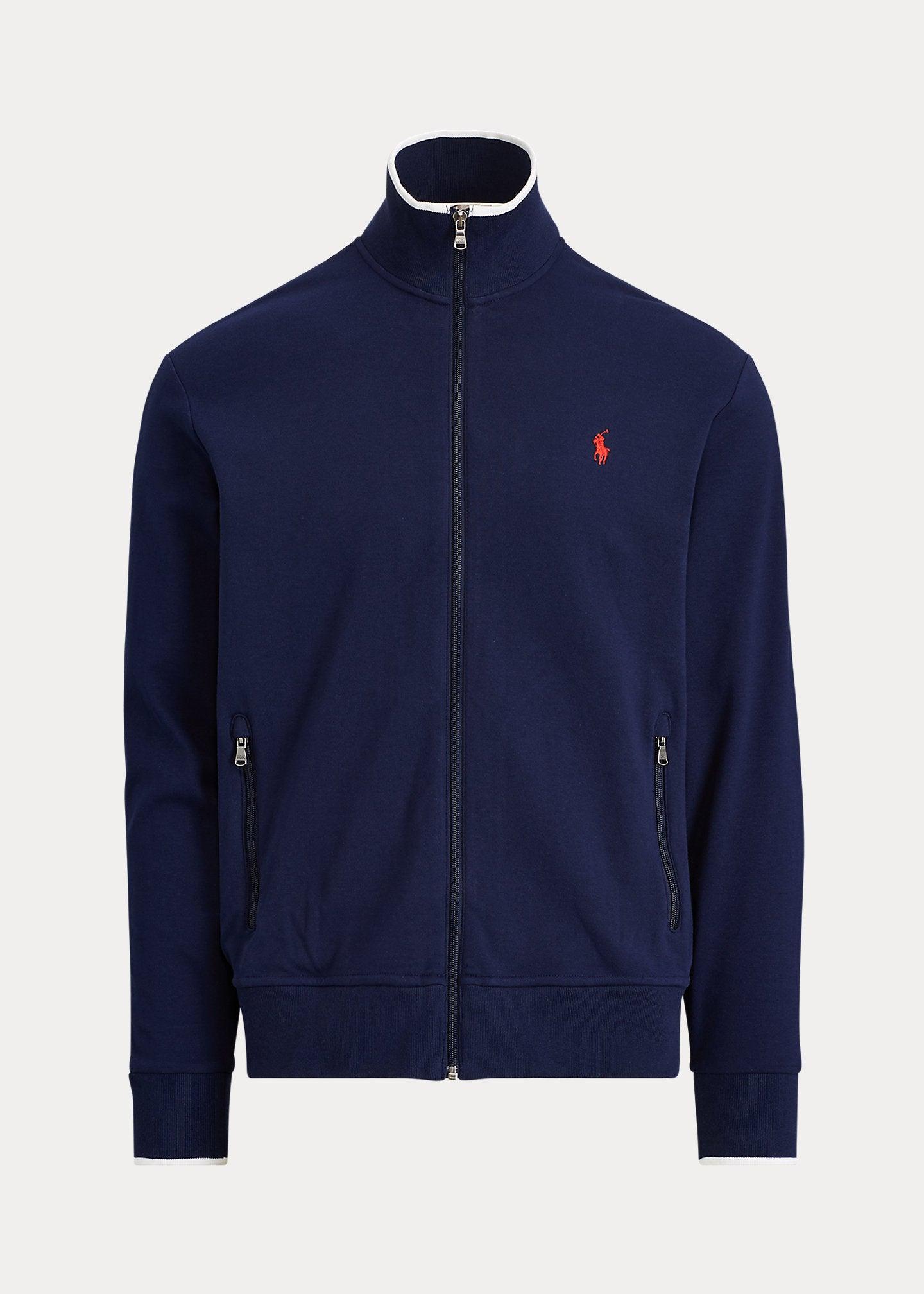 Polo Ralph Lauren Interlock Track Jacket Navy Blue - Hajjar's Big & Tall Mens Clothing