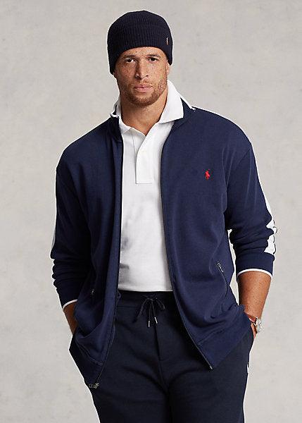 Polo Ralph Lauren Interlock Track Jacket Navy Blue - Hajjar's Big & Tall Mens Clothing