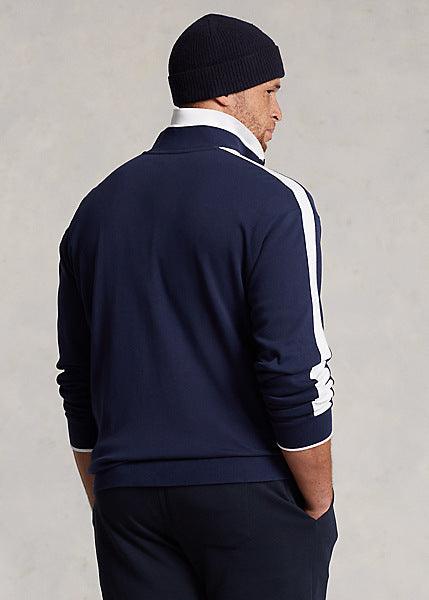 Polo Ralph Lauren Interlock Track Jacket Navy Blue - Hajjar's Big & Tall Mens Clothing