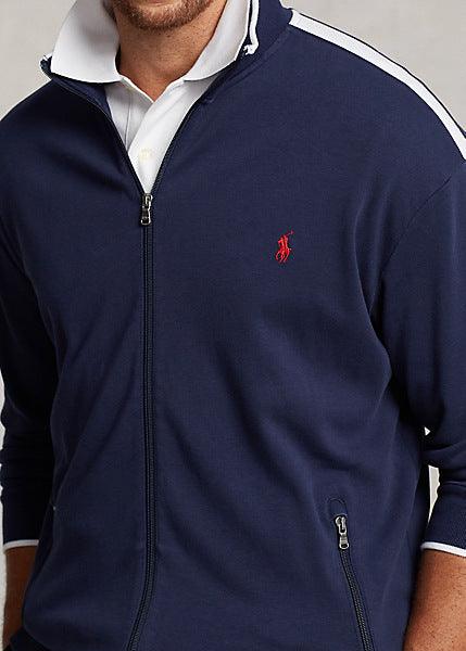 Polo Ralph Lauren Interlock Track Jacket Navy Blue - Hajjar's Big & Tall Mens Clothing