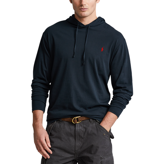Polo Ralph Lauren Long Sleeve Jersey Knit Hooded T-Shirt Black