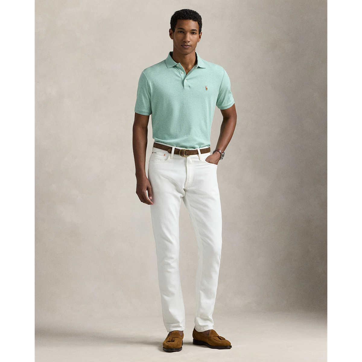 Polo Ralph Lauren Short-Sleeve Soft Touch Polo Celadon