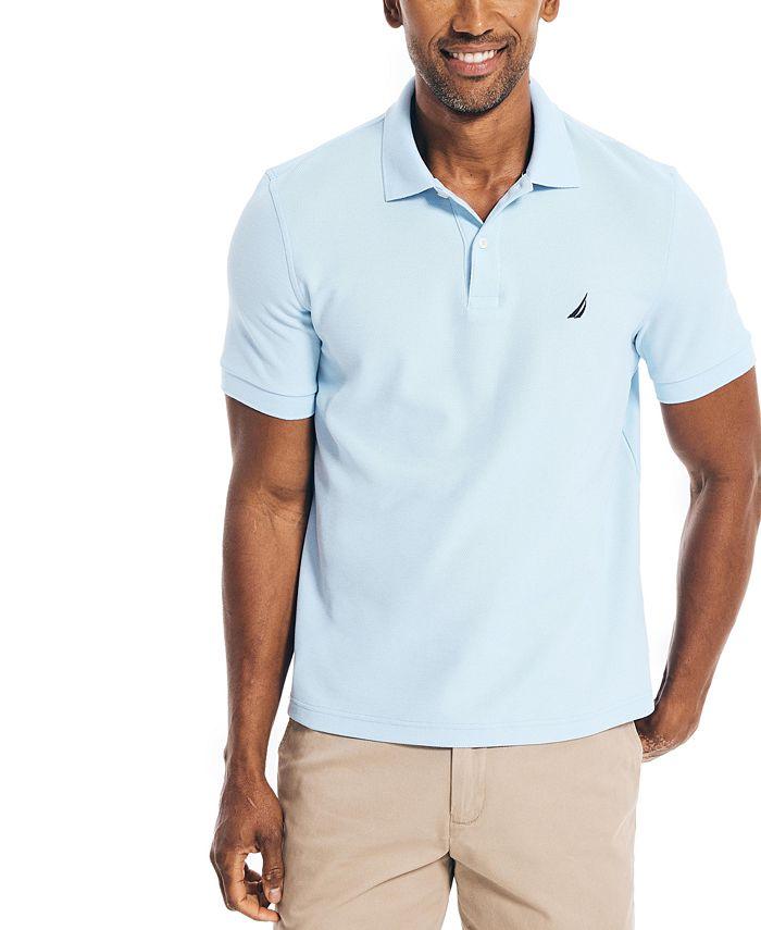 Nautica Deck Shirt Noon Blue - Hajjar's Big & Tall Mens Clothing