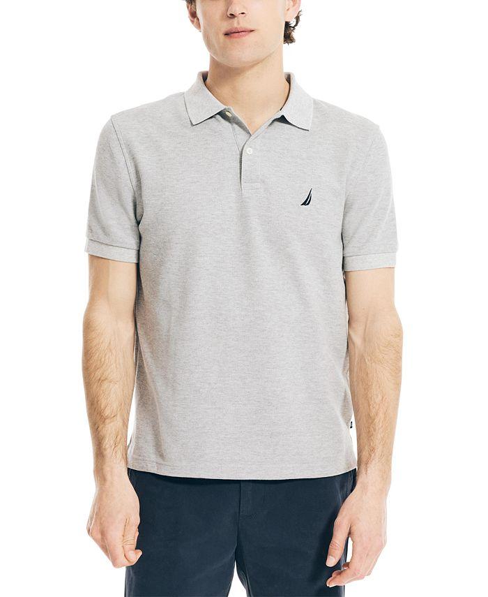 Nautica Deck Shirt Grey Heather - Hajjar's Big & Tall Mens Clothing