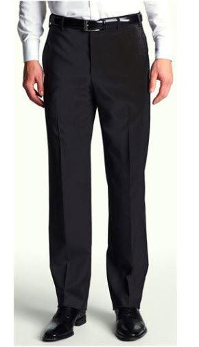 Jack Victor Riviera Traveler Flat-Front Pants Black - Hajjar's Big & Tall Mens Clothing