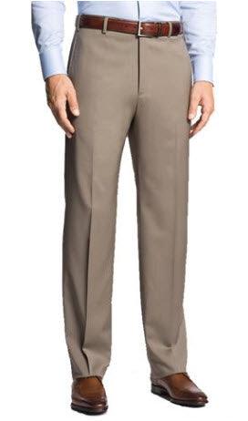 Jack Victor Riviera Traveler Flat-Front Pants Camel - Hajjar's Big & Tall Mens Clothing