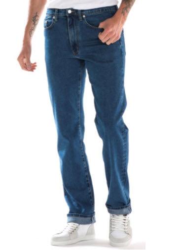 Full Blue Stretch Denim Jean - Hajjar's Big & Tall Mens Clothing