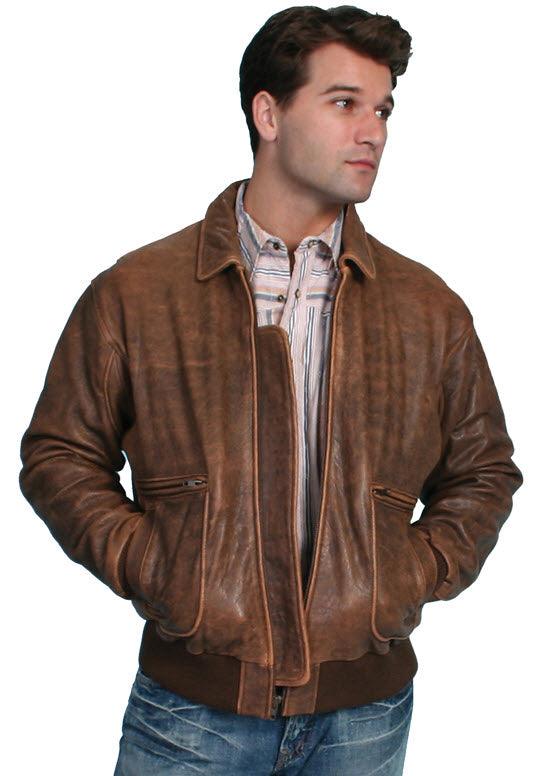Scully Lambskin Bomber Jacket - Hajjar's Big & Tall Mens Clothing
