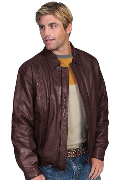 Scully Premium Lambskin Jacket Chocolate - Hajjar's Big & Tall Mens Clothing
