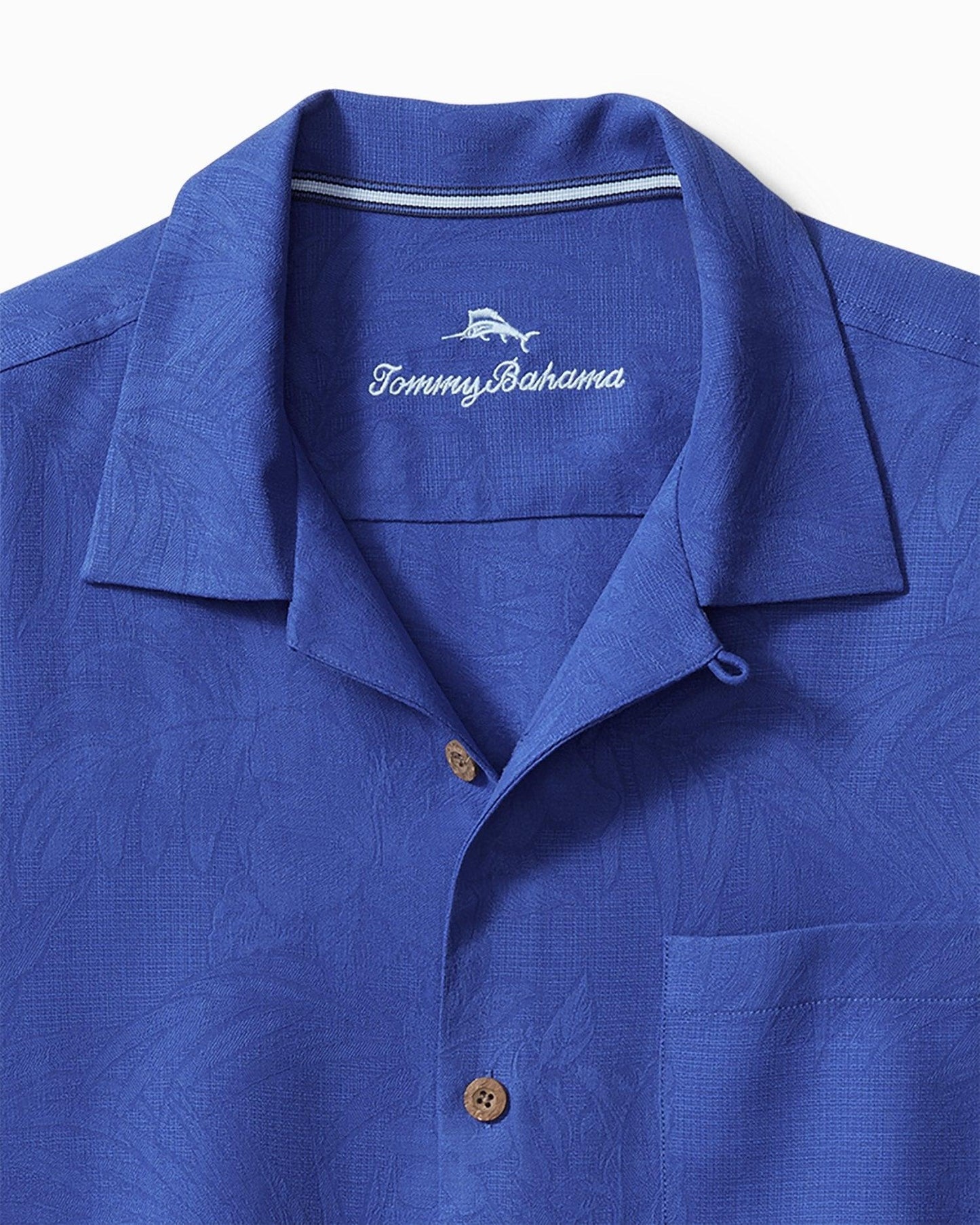 Tommy Bahama Tropic Isles Camp Shirt Cobalt Haze - Hajjar's Big & Tall Mens Clothing