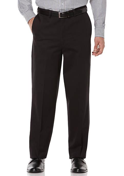 Savane Performance Straight Fit Flat-Front Pant Black - Hajjar's Big & Tall Mens Clothing