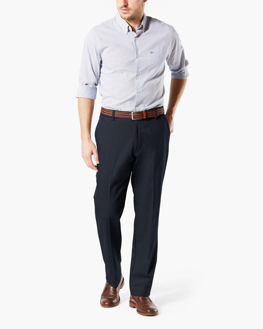 Dockers Signature Plain Front Navy - Hajjar's Big & Tall Mens Clothing