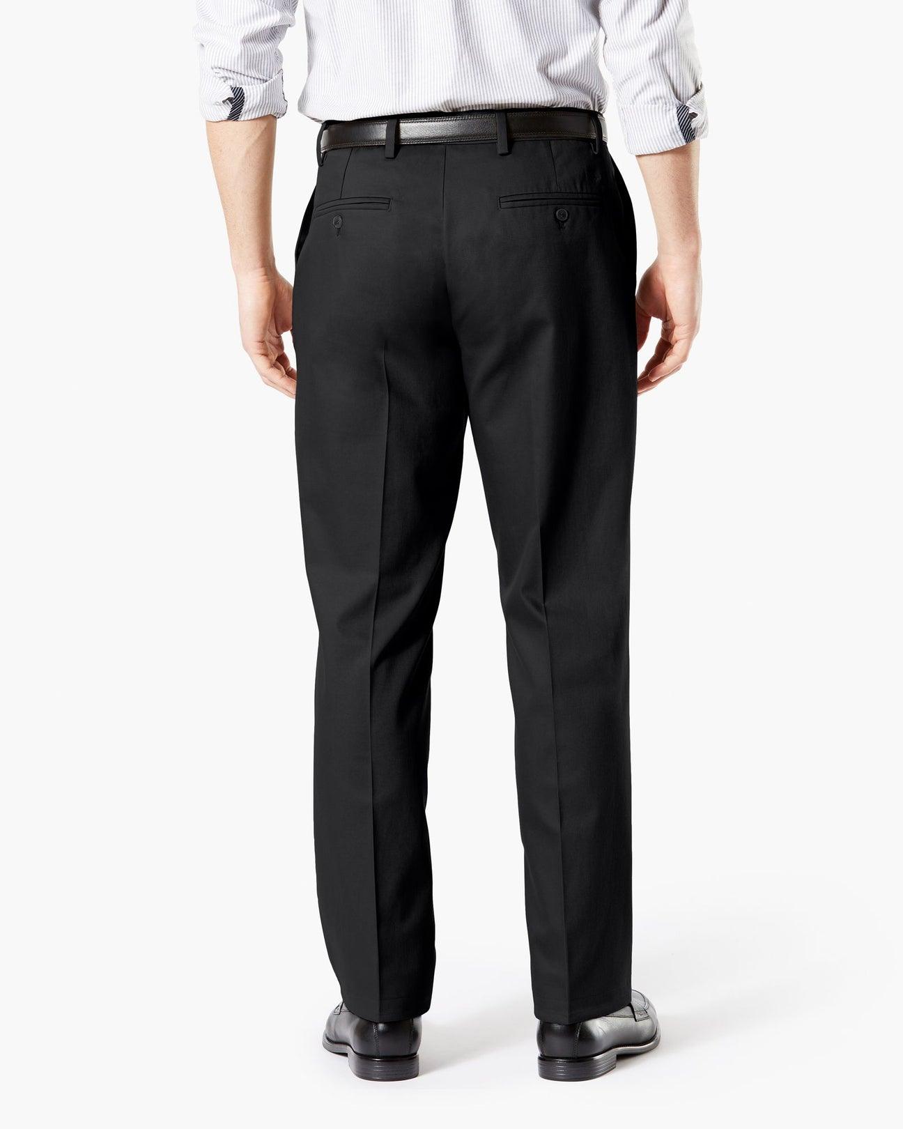 Dockers Signature Plain Front Black - Hajjar's Big & Tall Mens Clothing