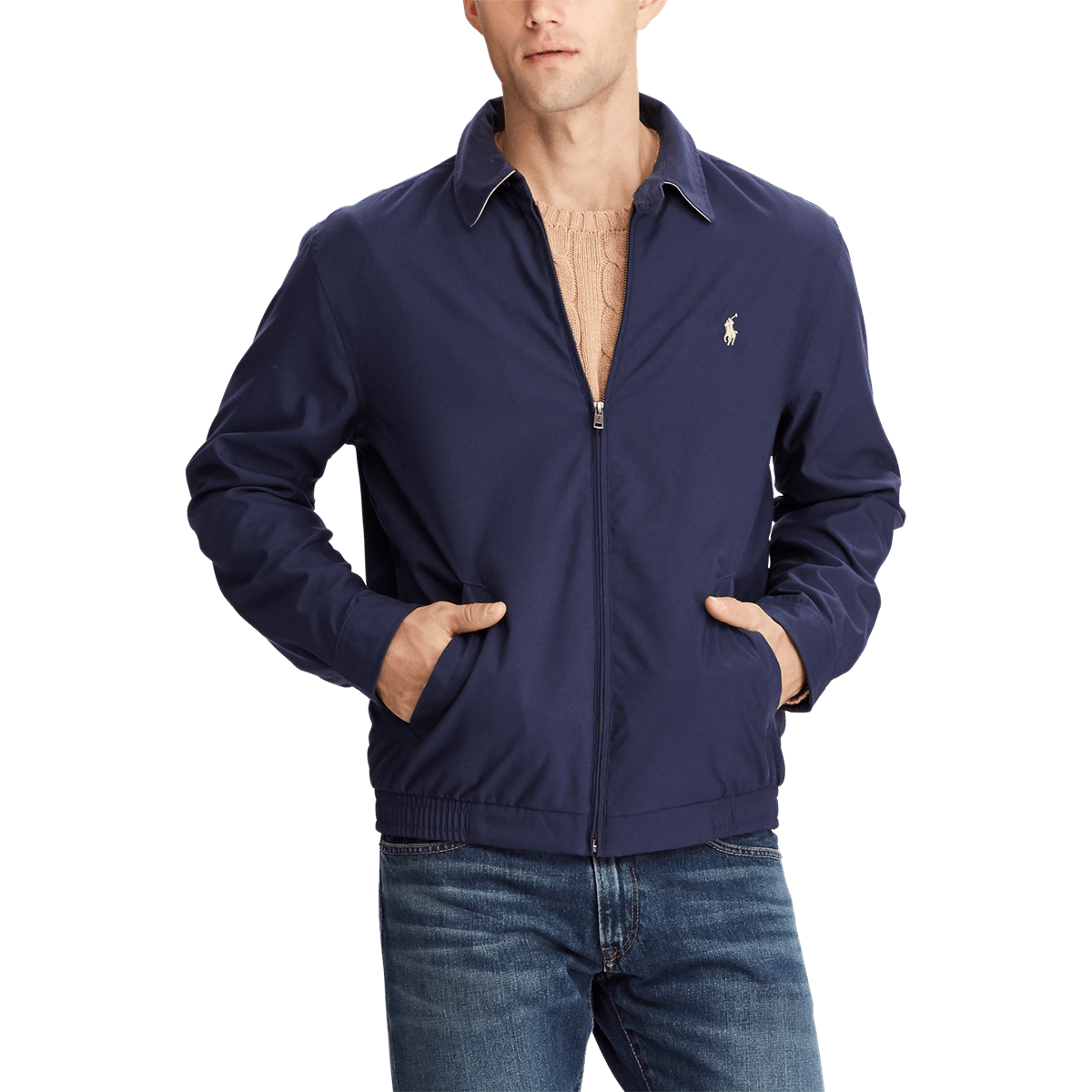 Polo Ralph Lauren Bi-Swing Windbreaker Navy - Hajjar's Big & Tall Mens Clothing