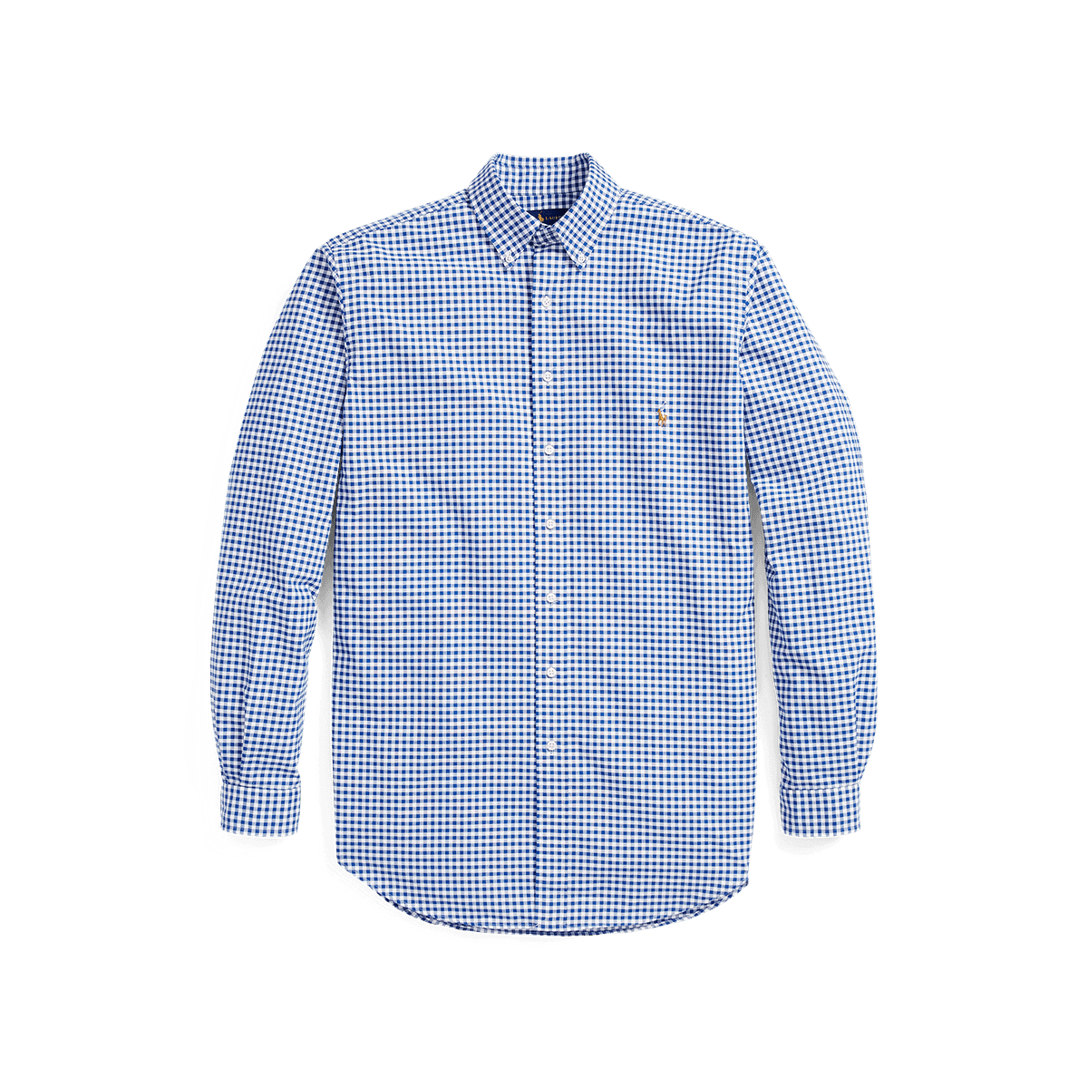 Polo Ralph Lauren Classic Fit Check Oxford Shirt Blue Gingham - Hajjar's Big & Tall Mens Clothing