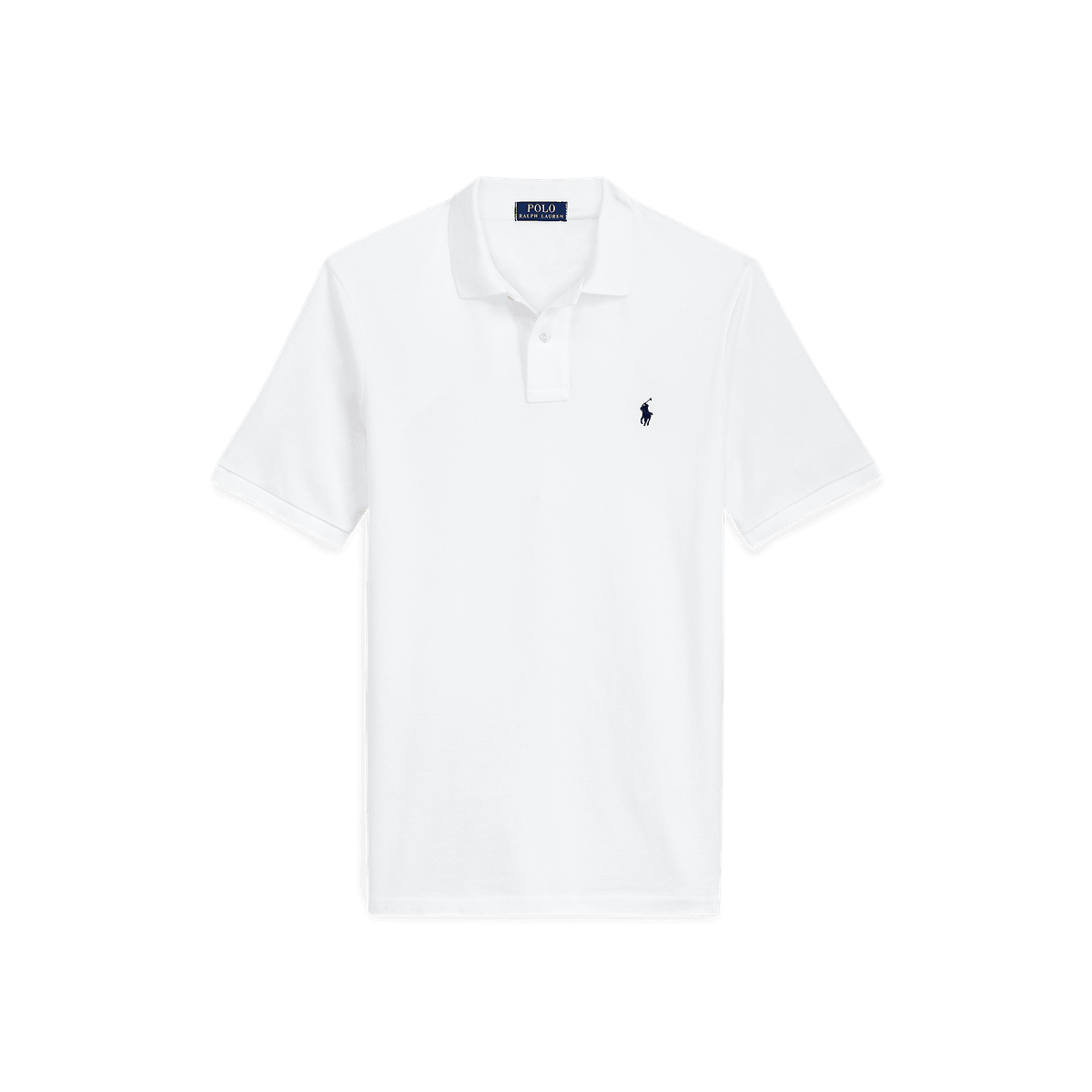 Polo Ralph Lauren Solid Mesh Polo Classic Fit White - Hajjar's Big & Tall Mens Clothing