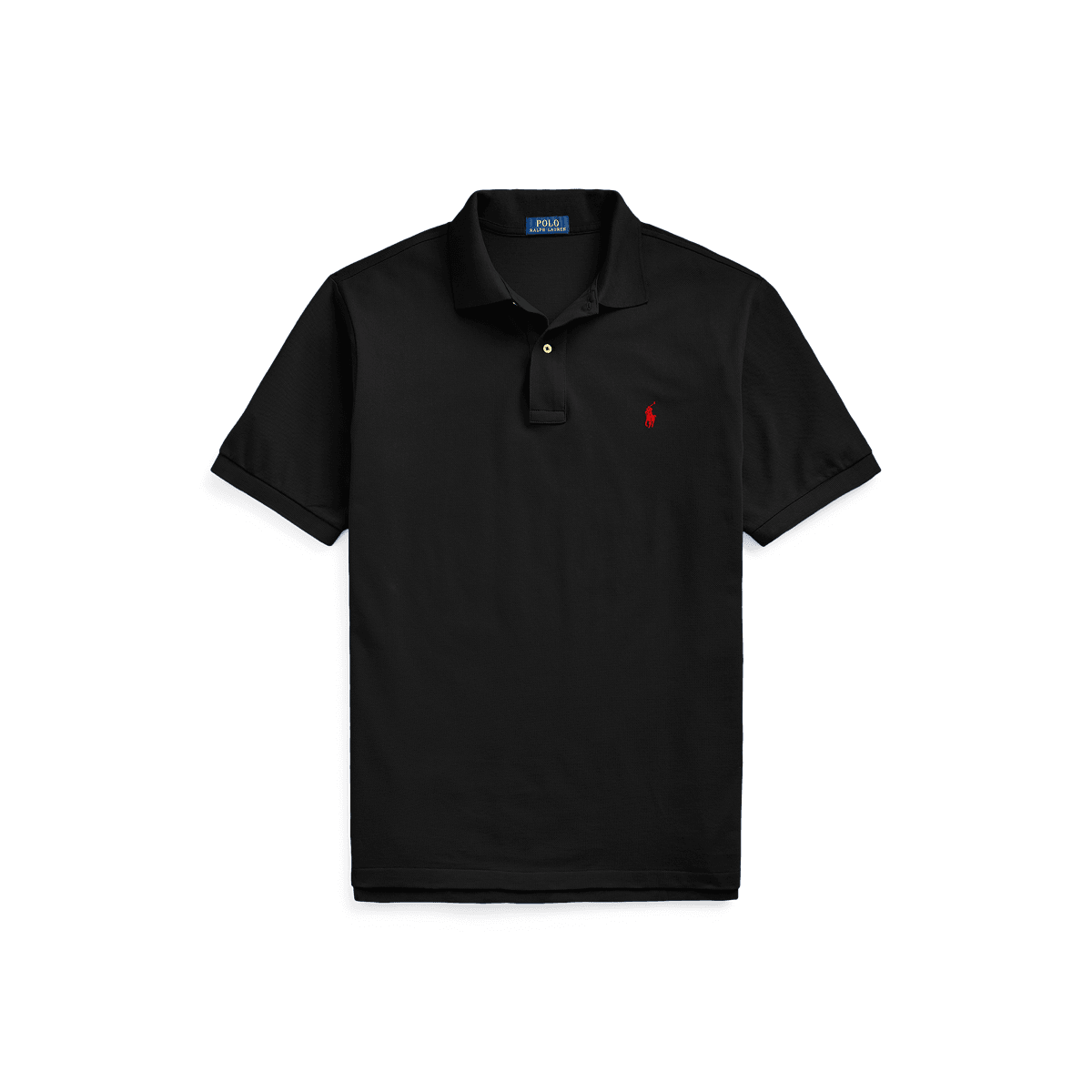 Polo Ralph Lauren Solid Mesh Polo Classic Fit Black - Hajjar's Big & Tall Mens Clothing