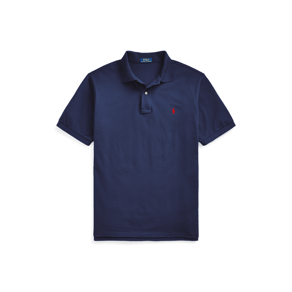 Polo Ralph Lauren Solid Mesh Polo Classic Fit Navy - Hajjar's Big & Tall Mens Clothing