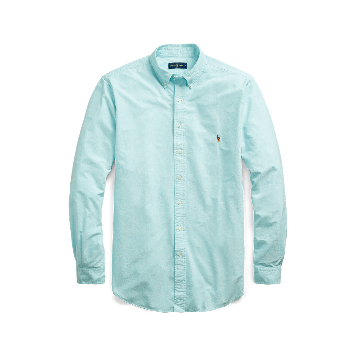 Polo Ralph Lauren Classic Fit Oxford Shirt Aegean Blue - Hajjar's Big & Tall Mens Clothing