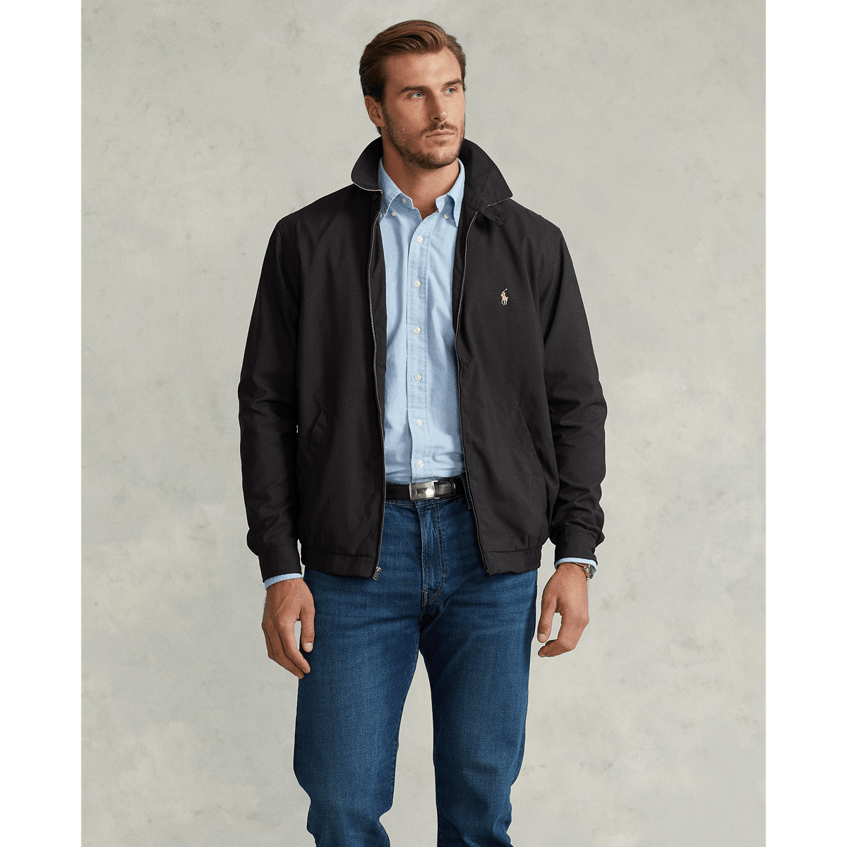Polo Ralph Lauren Bi-Swing Windbreaker Black - Hajjar's Big & Tall Mens Clothing