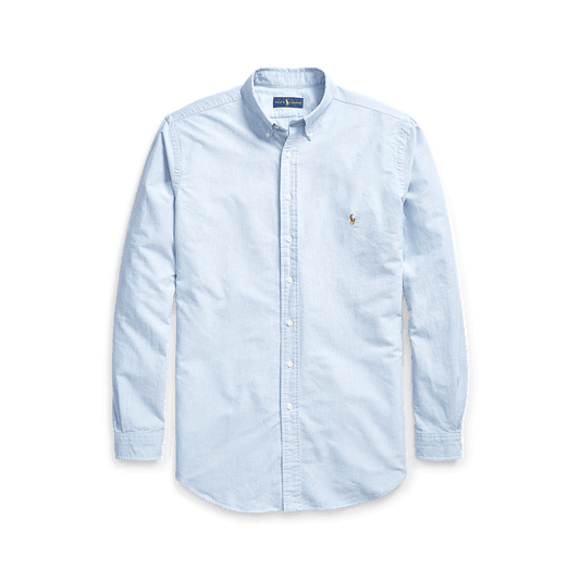 Polo Ralph Lauren Classic Fit Oxford Shirt Blue - Hajjar's Big & Tall Mens Clothing