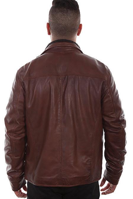Scully Lambskin Leather Quilted Front - Hajjar's Big & Tall Mens Clothing