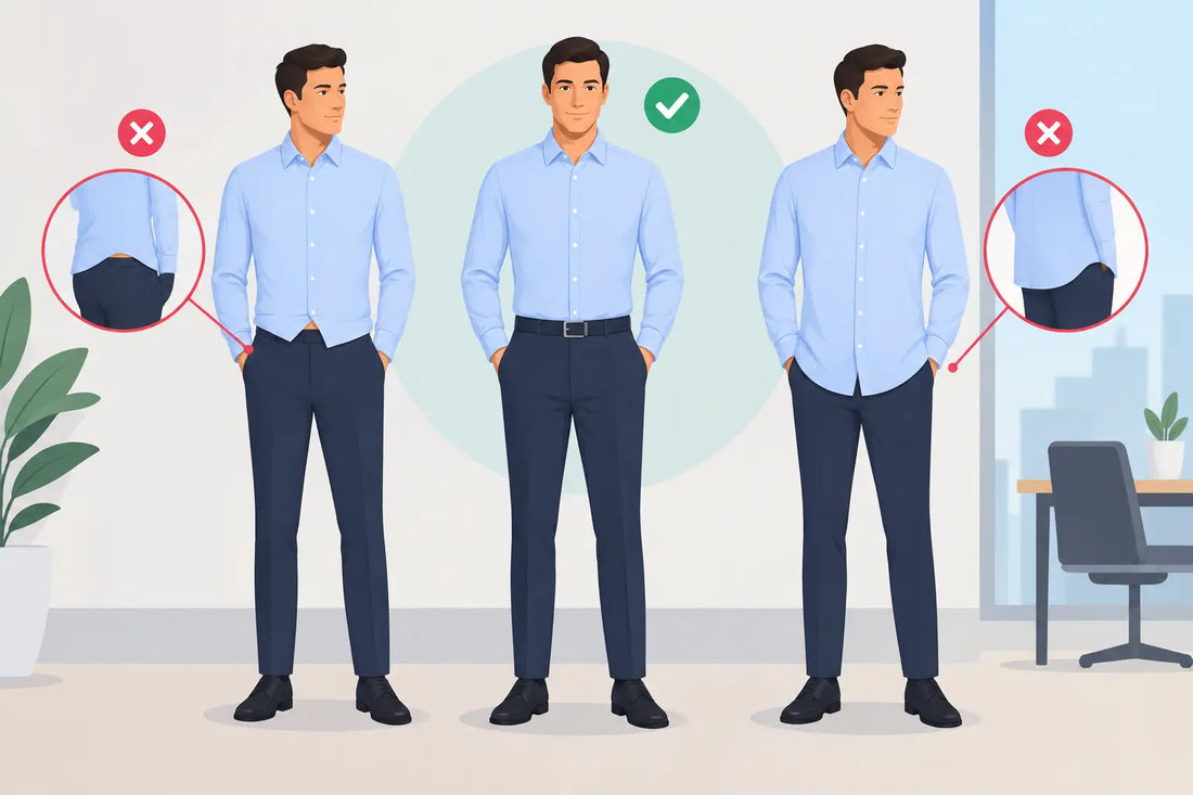 What Shirt Length Prevents Untucking at Work?