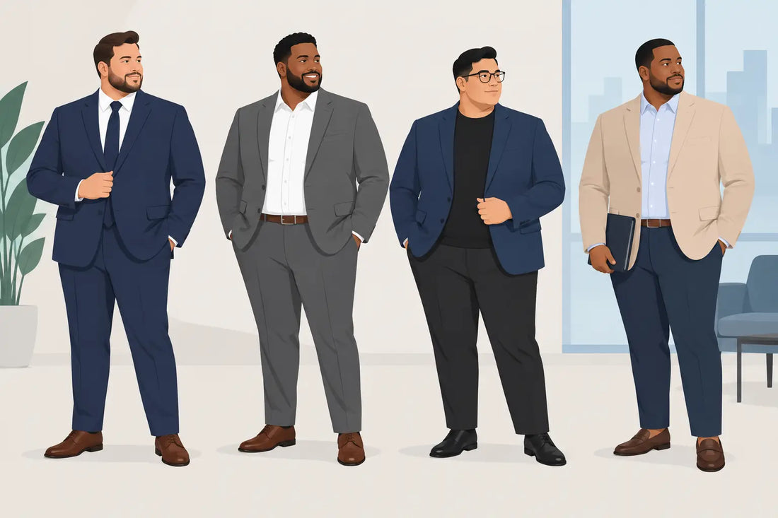 Plus Size Interview Outfit Examples for Men – Hajjar's Big & Tall Mens ...