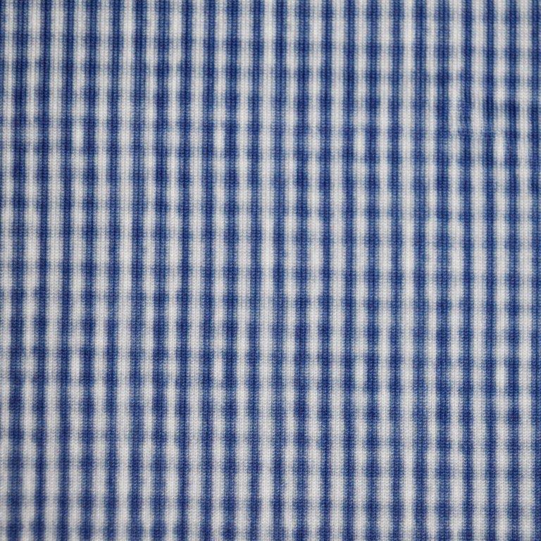 FX Fusion Short Sleeve Performance Polo in Blue Gingham