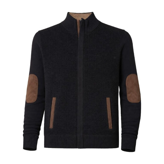 FX Fusion Ottoman Full Zip Sweater in Black