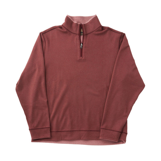 FX Fusion Reversible 1/4 Zip Sweater Burgundy - Hajjar's Big & Tall Mens Clothing