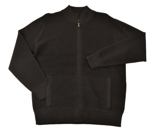 FX Fusion Ottoman Full Zip Sweater Black