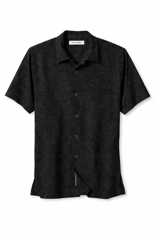 Tommy Bahama Coastal Ease Botanic Camp Shirt in Black